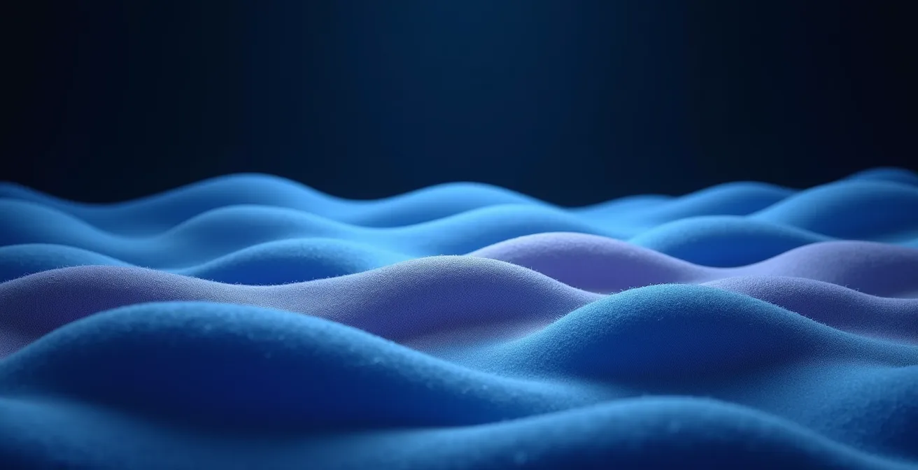 Représentation abstraite des cycles de sommeil avec ondes et transitions douces